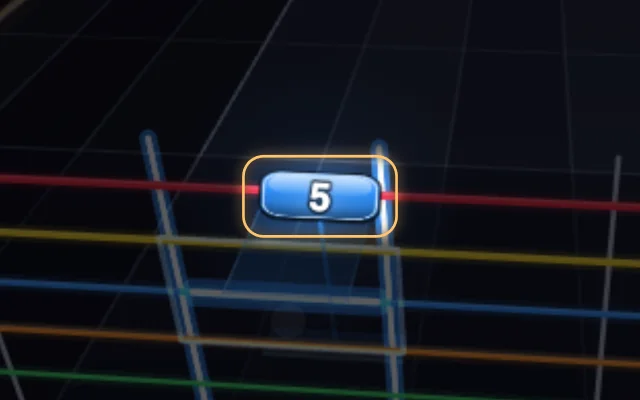 Single note on Melodic’s note highway