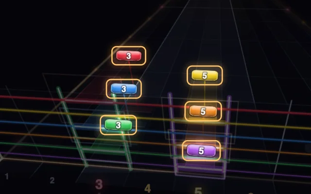 String colours on Melodic’s note highway