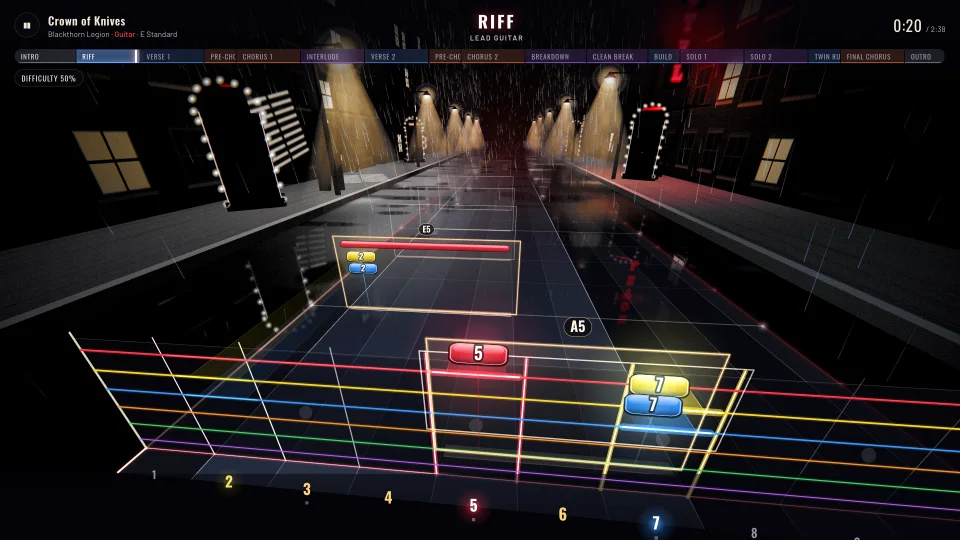 The same moment of a song in Melodic at Medium level