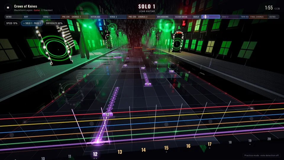 Looping a solo in Melodic, slowed to 70%