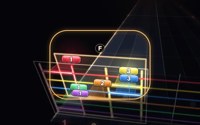 Barre chords on Melodic’s note highway