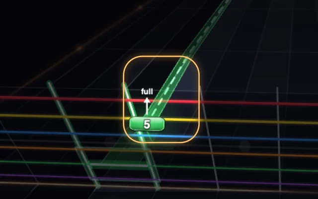 A string bend on Melodic’s note highway