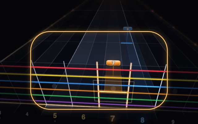Fretted notes on Melodic’s note highway
