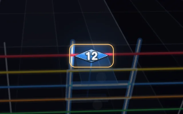 A natural harmonic on Melodic’s note highway
