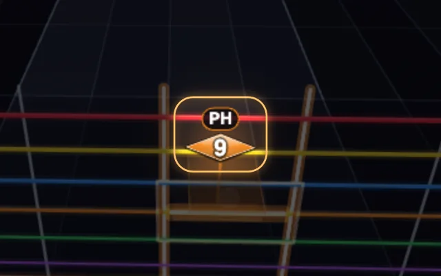 Pinch harmonics on Melodic’s note highway