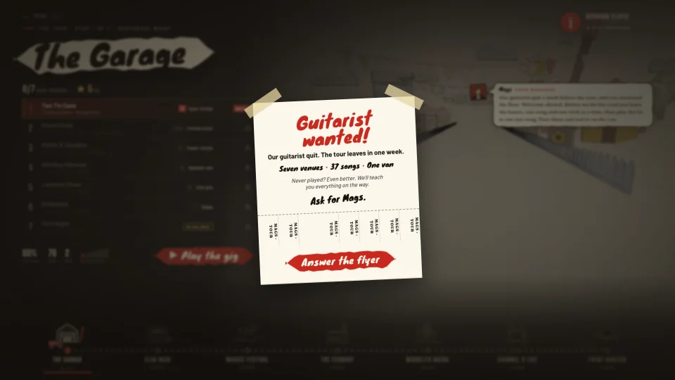 The flyer that starts Melodic’s Tour: guitarist wanted